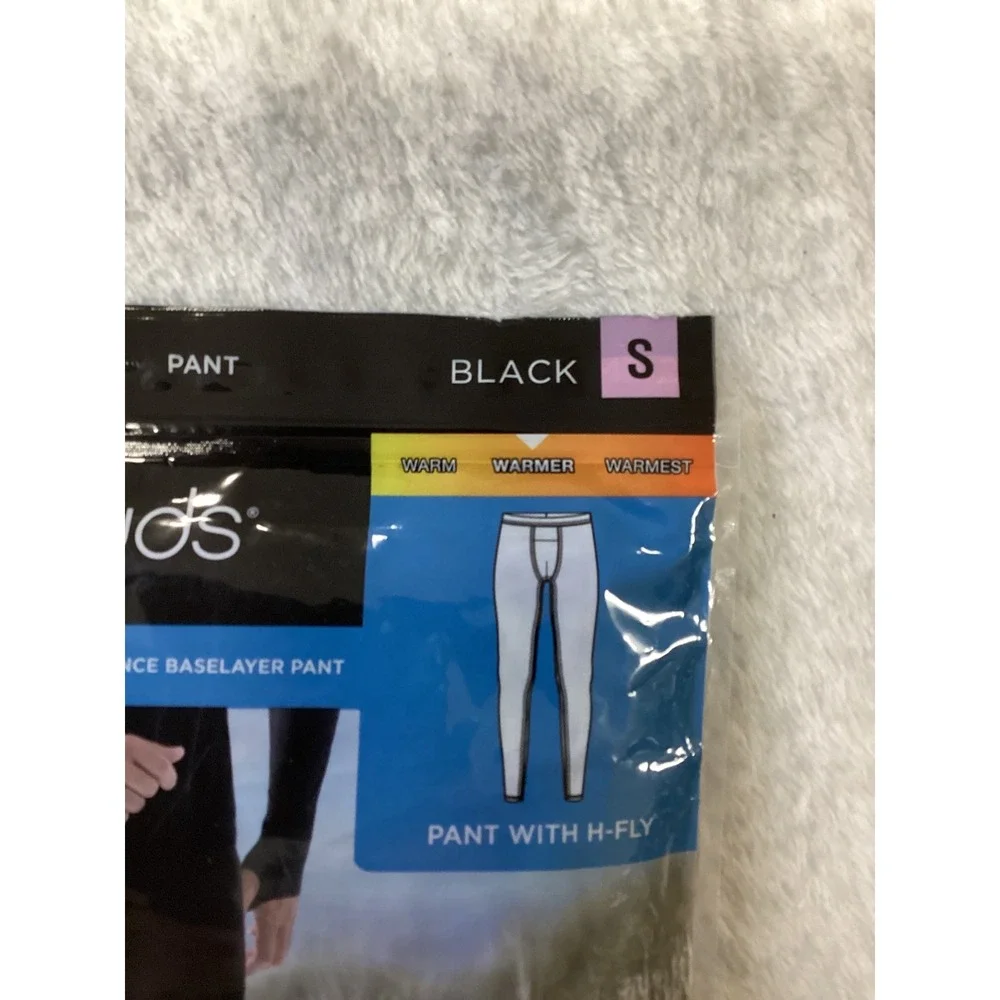 Cuddl Duds ClimateCore Mens Baselayer Pant Black Small H-Fly Thermal Leggings S‎